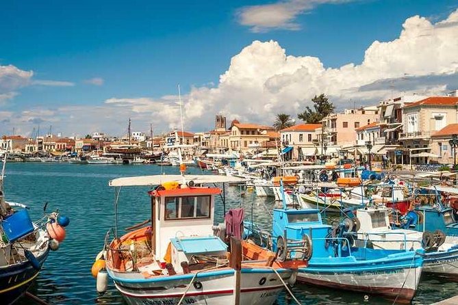 Hydra-Poros-Aegina Islands One Day Cruise With Live Music Dancing & Buffet Lunch - Aegina: pistachios, coffee, and the longest port visit