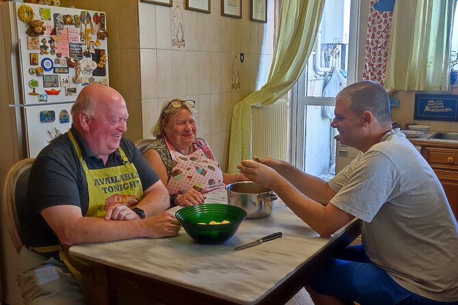 Local Home Cooking – A Taste of the Greek Islands in Athens - Making feta pie and the Kimolos salad