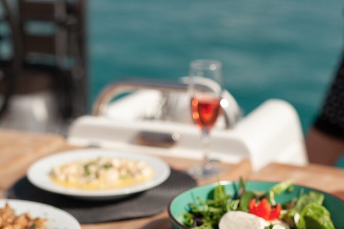 Luxury Catamaran Morning Semi-Private & Greek Gastronomy Athens - Greek food served in stages