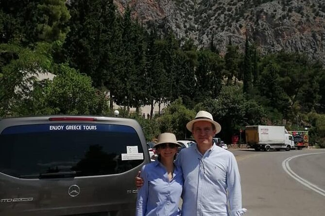 Mystic Delphi in a Full Day Private Tour - Lunch with views toward Itea