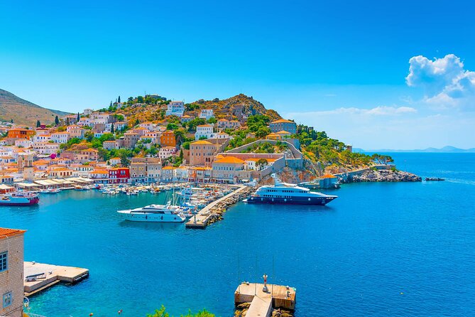 One Day Cruise From Athens to 3 Saronic Gulf Islands - Poros: a narrow channel and a very short visit