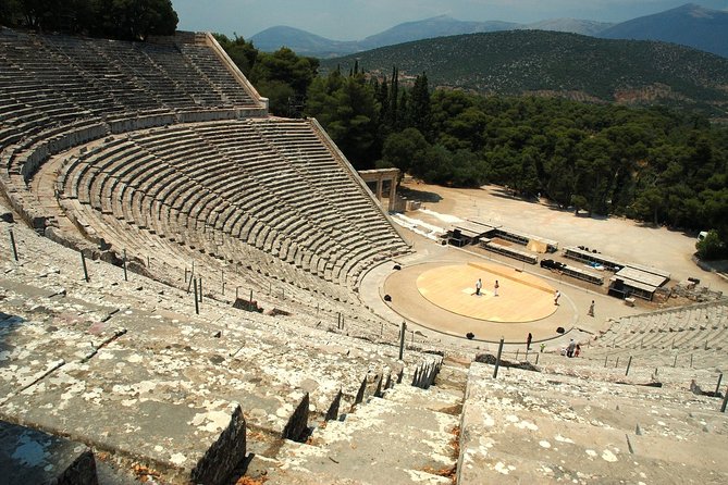Peloponnese Tour (Full Day) - Hearing Epidaurus from the upper seats
