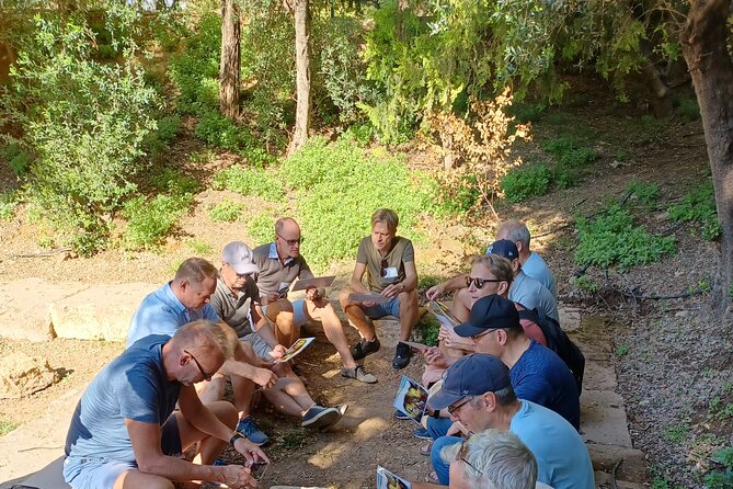 Philosophy Experiential Workshop at Plato's Academy Park -Athens - The water-timer gives the debate a physical edge