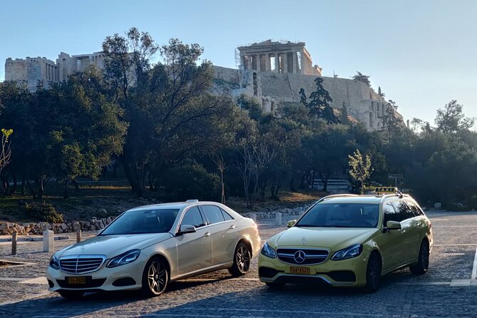 Piraeus Port/Hotels to Athens Airport Private Transfer-Meet&Greet - Mercedes sedans for couples, minivans for groups