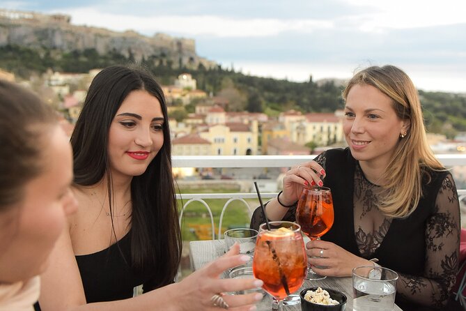 Rooftop Bar Hopping in Downtown Athens - The first rooftop: wine and a view of the Acropolis