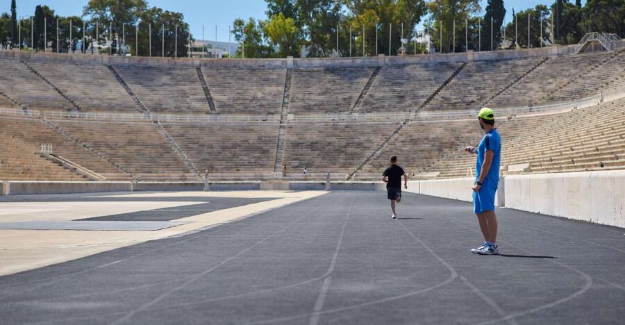 Running Through The History Of Athens with personal trainer - Four laps and a finish at the Panathenaic Stadium