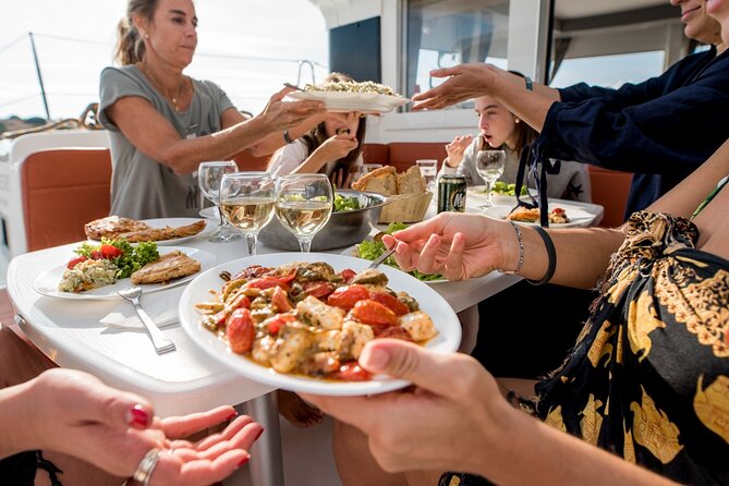 Sail the Athenian Coastline on a Catamaran with Meal & Wine - Greek lunch, fruit, refreshments, and wine