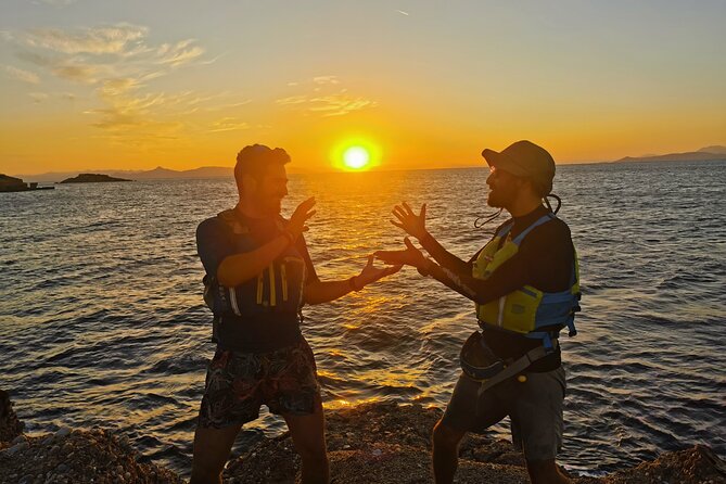 Small Group Sunset Sea Kayaking in Athens Riviera with Snorkeling - The sunset return to Vouliagmeni