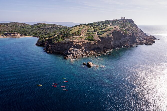 Sounio Sea Kayak Temple of Poseidon - Approaching Poseidon’s temple by kayak