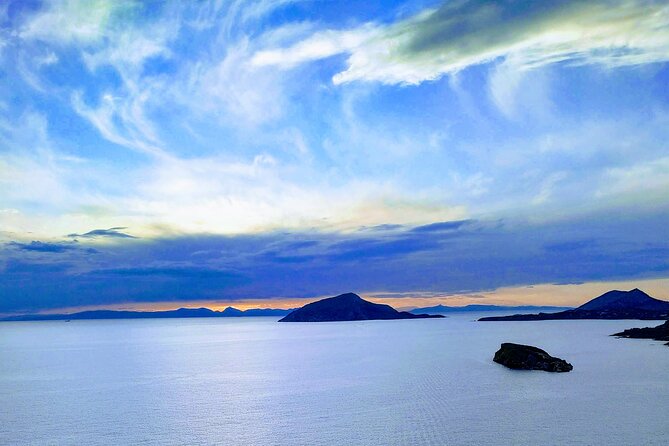 Sunset & swimming at Cape Sounio, Poseidon temple - Arriving at the Temple of Poseidon