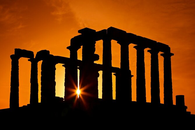 Temple of Poseidon sunset @ Cape Sounio (And dinner time) - Lake Vouliagmeni, a warm-water pause near Athens