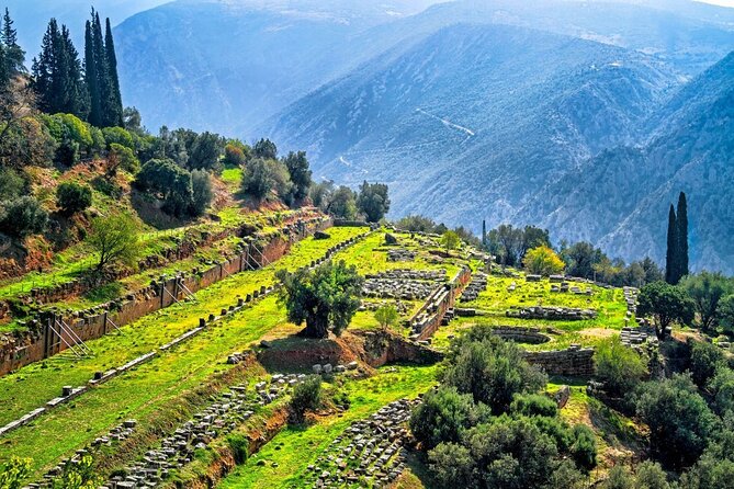 Thermopylae, Meteora and Delphi Private Full Day Tour - Delphi beneath Mount Parnassos