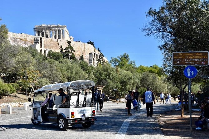 Tuk Tuk Athens Complete City Center Tour - 100% Electric (3 hour) - Plaka by tuk-tuk, with Anafiotika nearby