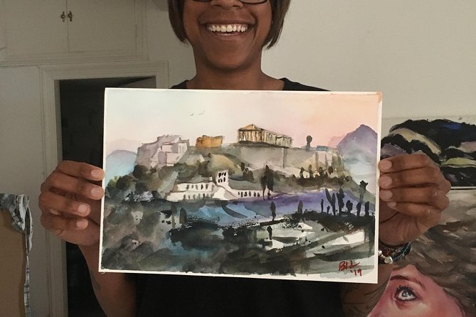 workshop for painting acropolis/landscape with local artist - Turning Athens memories into a watercolor